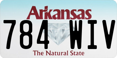 AR license plate 784WIV