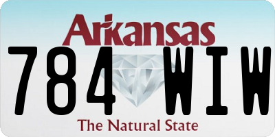 AR license plate 784WIW