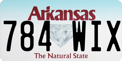 AR license plate 784WIX