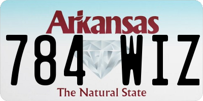 AR license plate 784WIZ