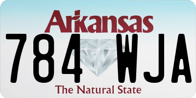 AR license plate 784WJA