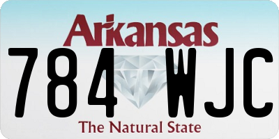AR license plate 784WJC