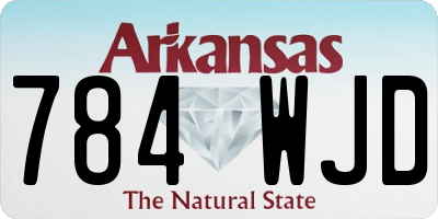 AR license plate 784WJD