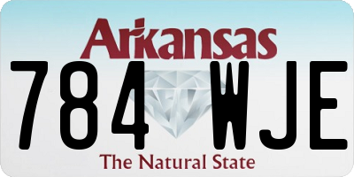 AR license plate 784WJE