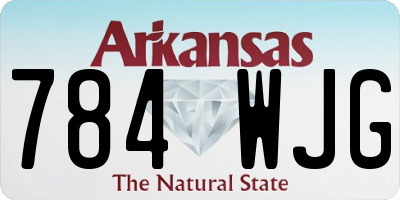 AR license plate 784WJG