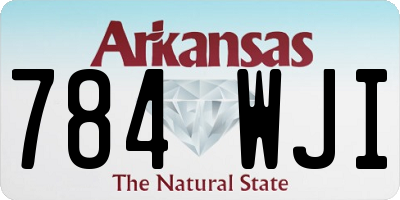 AR license plate 784WJI