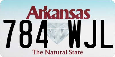 AR license plate 784WJL