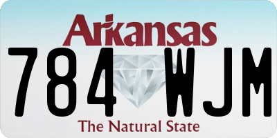 AR license plate 784WJM