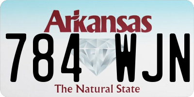 AR license plate 784WJN