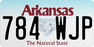 AR license plate 784WJP