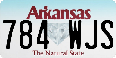 AR license plate 784WJS