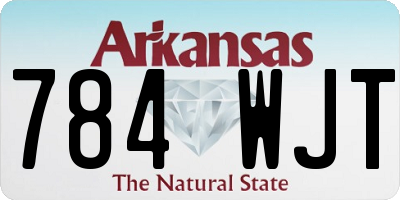 AR license plate 784WJT