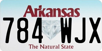 AR license plate 784WJX