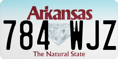 AR license plate 784WJZ
