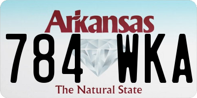 AR license plate 784WKA
