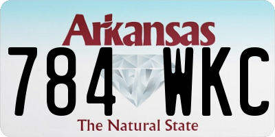 AR license plate 784WKC