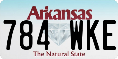 AR license plate 784WKE