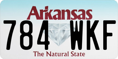 AR license plate 784WKF
