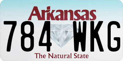 AR license plate 784WKG