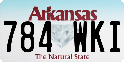 AR license plate 784WKI