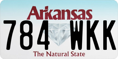 AR license plate 784WKK
