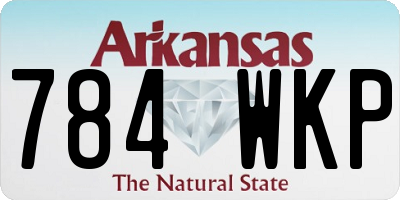 AR license plate 784WKP