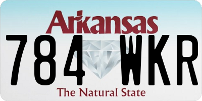 AR license plate 784WKR