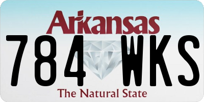 AR license plate 784WKS