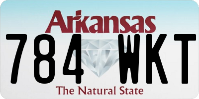 AR license plate 784WKT