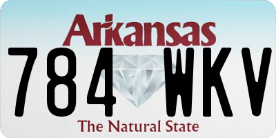AR license plate 784WKV