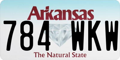AR license plate 784WKW