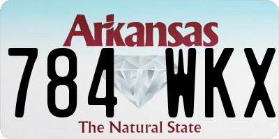AR license plate 784WKX