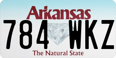 AR license plate 784WKZ