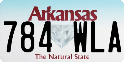 AR license plate 784WLA