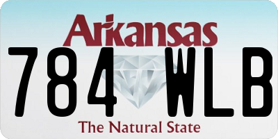 AR license plate 784WLB