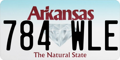 AR license plate 784WLE