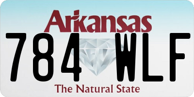 AR license plate 784WLF