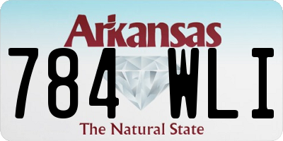 AR license plate 784WLI