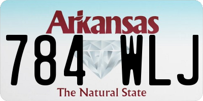 AR license plate 784WLJ