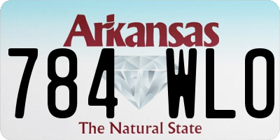 AR license plate 784WLO