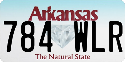 AR license plate 784WLR