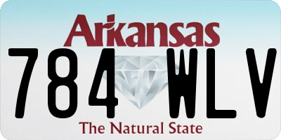 AR license plate 784WLV