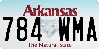 AR license plate 784WMA
