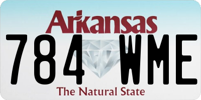 AR license plate 784WME