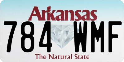 AR license plate 784WMF