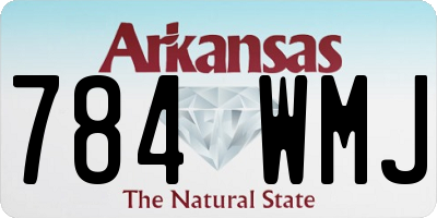 AR license plate 784WMJ