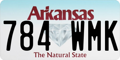 AR license plate 784WMK