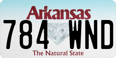 AR license plate 784WND