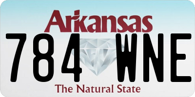 AR license plate 784WNE