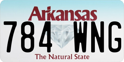 AR license plate 784WNG